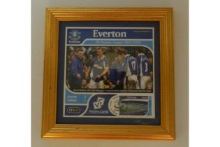 Everton Framed Victory Card Season 2001/02