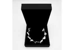 Silver Twisted Petal Bracelet