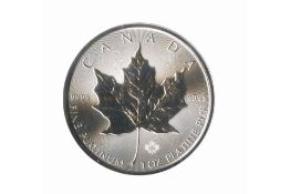 A 2021 Royal Canadian Mint pure 1oz Platinum $50 coin.