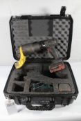 A pre-owned VOLTA VT-3000 1" Dr 750 - 3000 Ft Lbs TorcUP VOLTA Cordless Torque Wrench with two Batte