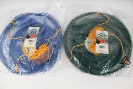 Twenty of each YYS Green & Blue Crab Drop Nets - As New (31-642G/B).
