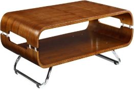 Jual Curve Walnut Coffee Table JF302 (Viewing reco