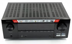 A pre-owned Denon AVR-X2700H DAB 7.2ch 8K AV Receiver (Powers on, no display. Sold as seen).