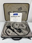 A pre-owned Olympus CF-200S Video Sigmoidoscope in foam lined carry case.