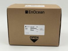 A box of 140 as new EnOcean Dolphin S3016-N201 ECO 200 Series Energy Converters.