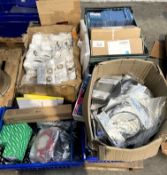 A pallet of assorted new and pre-owned electrical items and accessories (All items sold as seen).