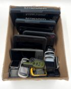 Fifteen assorted Garmin items to include fishfinders, satnavs, cycle computers and others (All items