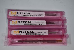 Approximately seventy Metcal Soldering Tips to include CVC-7CH0050S, STTC-137P, SCP-CH10 and SFP-BVL