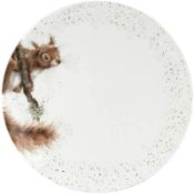 Four Royal Worcester Wrendale Designs by Hannah Dale 10.23" coupe plates - Squirrel.