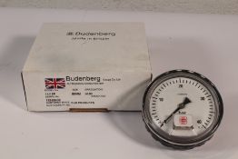 Budenberg 11/15P 80mm Pressure Gauge, Graduation 0-40 BAR. As New.