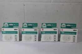 Four Ei208 Carbon Monoxide Alarms.