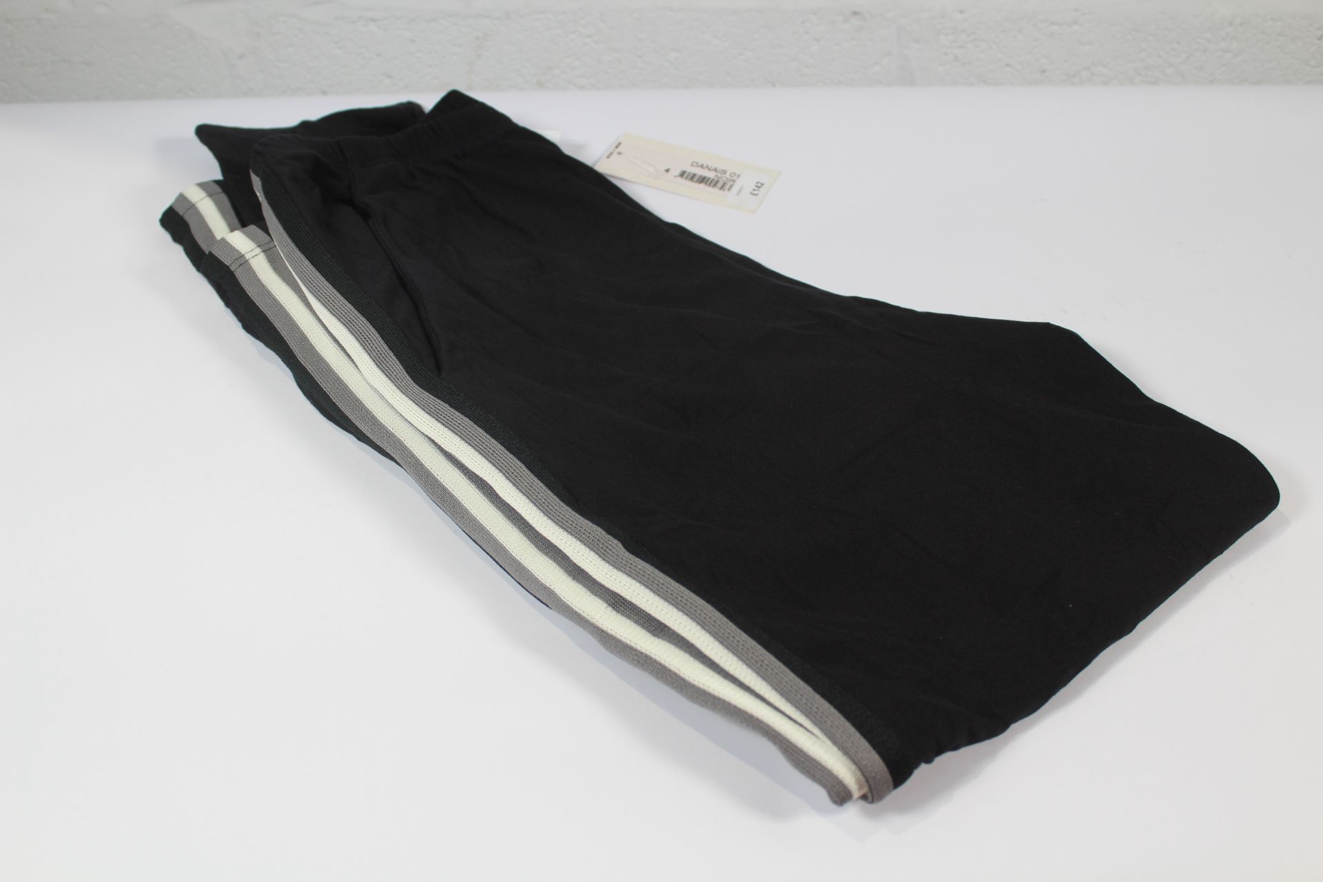 Pain & Sucre Black Joggers with Stripe to Outer Leg Size L.