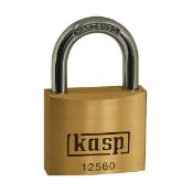 Ten Kasp Premium Brass Padlock Keyed Alike 60mm (K12560A1).