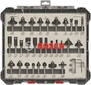 Bosch Professional (2607017475) 30-Piece Set Wood Router Bit Set for 8mm Shank Router.
