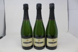 Three Jean Milan Reserve Champagne Brut -100% Chardonnay 3 x 750ml.