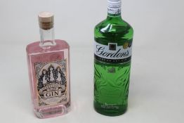 The Three Graces of Graces Rose Gin Spirit of Liverpool 700ml, Gordons London Dry Gin 1lt.