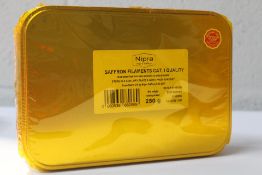 Nipra 250g tin of Saffron Filaments Cat . I Quality packing year 2022 campaign 2021 - 2022 (BB 31/12