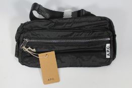 A.P.C. Ultra-Light Waist Bag in Black.