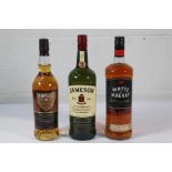 Jameson Irish Whiskey 1ltr, Whyte & Mackay Blended Scotch Whisky 1ltr, Powers Irish Whiskey Gold Lab