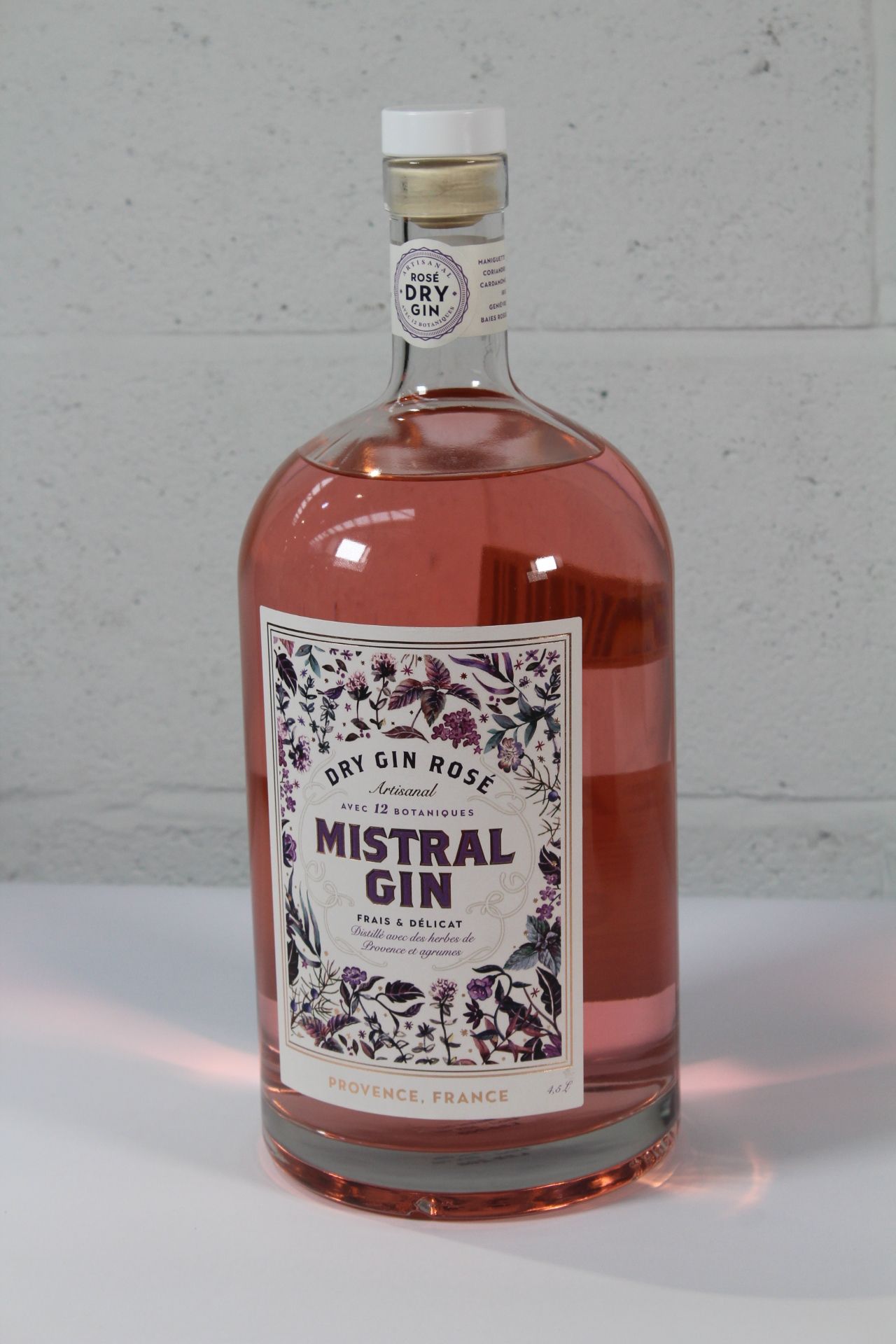 Mistral Dry Rose Gin 4500ml Bottle. (4.5 Litres)