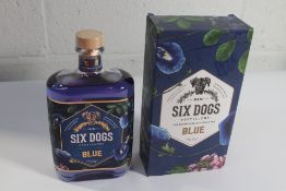 Two Six Dogs Distillery Pelargonium and Blue Pea (Blue) Gin 2 x 700ml One Unboxed.