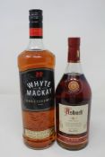 Whyte & Mackay Blended Scotch Whisky (40%, 1L) and Asbach 8 Years (40%, 700ml).