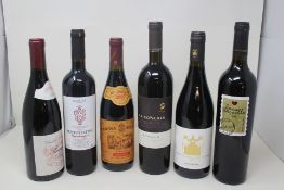 Six Reds: Gavalas Santorini Mavrotragano (13.5%), La Roncaia Refosco (14.5%), Canava Roussos Caldera