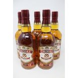 Five Chivas Regal 12 Years Blended Scotch Whisky (40%, 700ml).