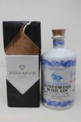 Drumshanbo Gunpowder Irish Gin Ceramic Bottle (43%, 700ml) and Adamus Organic Dry Gin (44.4%, 700ml,
