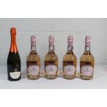 Four La Gioiosa Rose Millesimato 2020 Brut Fizzy Wine 4 x 750ml and Cinzano Prosecco Dry Sparkling W