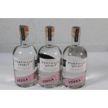 Three Porthilly Spirit Vodka Small Batch Edition 3 X 700ml.