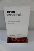 Ten Arco Essentials Corded Disposable Earplugs (Boxes of 200 Pairs).