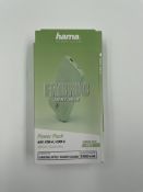 An as new Hama Fabric 10000 mAh Power Pack in Smoke Green (Box sealed).