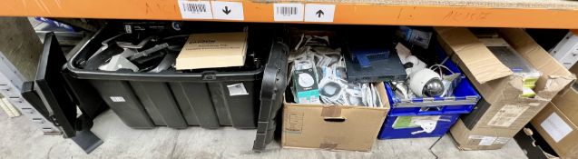 A large quantity of new and pre-owned electrical items and accessories to include cables, monitors a