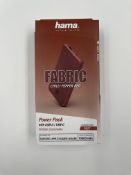 An as new Hama Fabric 10000 mAh Power Pack in Chili Red (Box sealed).