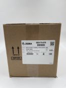 Two boxes of four rolls of Zebra 880170-076 Z-Select 2000D 102 x 76mm Direct Thermal Paper Labels (7