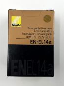 Eight as new Nikon EN-EL14a Li-Ion Battery Packs (EAN: 018208271269).