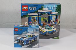 Lego City Police 60370 Age 4+ and Lego City Small Police Car 60312 Age 5+.