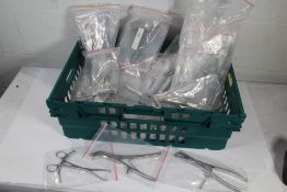 Approximately 100 Unbranded Medical/Surgical Metal Tools to include Rectractors, Pliars, Hammers and