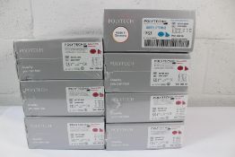 Seven Polytech Breast Implants: Four Opticon MXS and Two Opticon MHS SublimeLine and One Sizer Steri