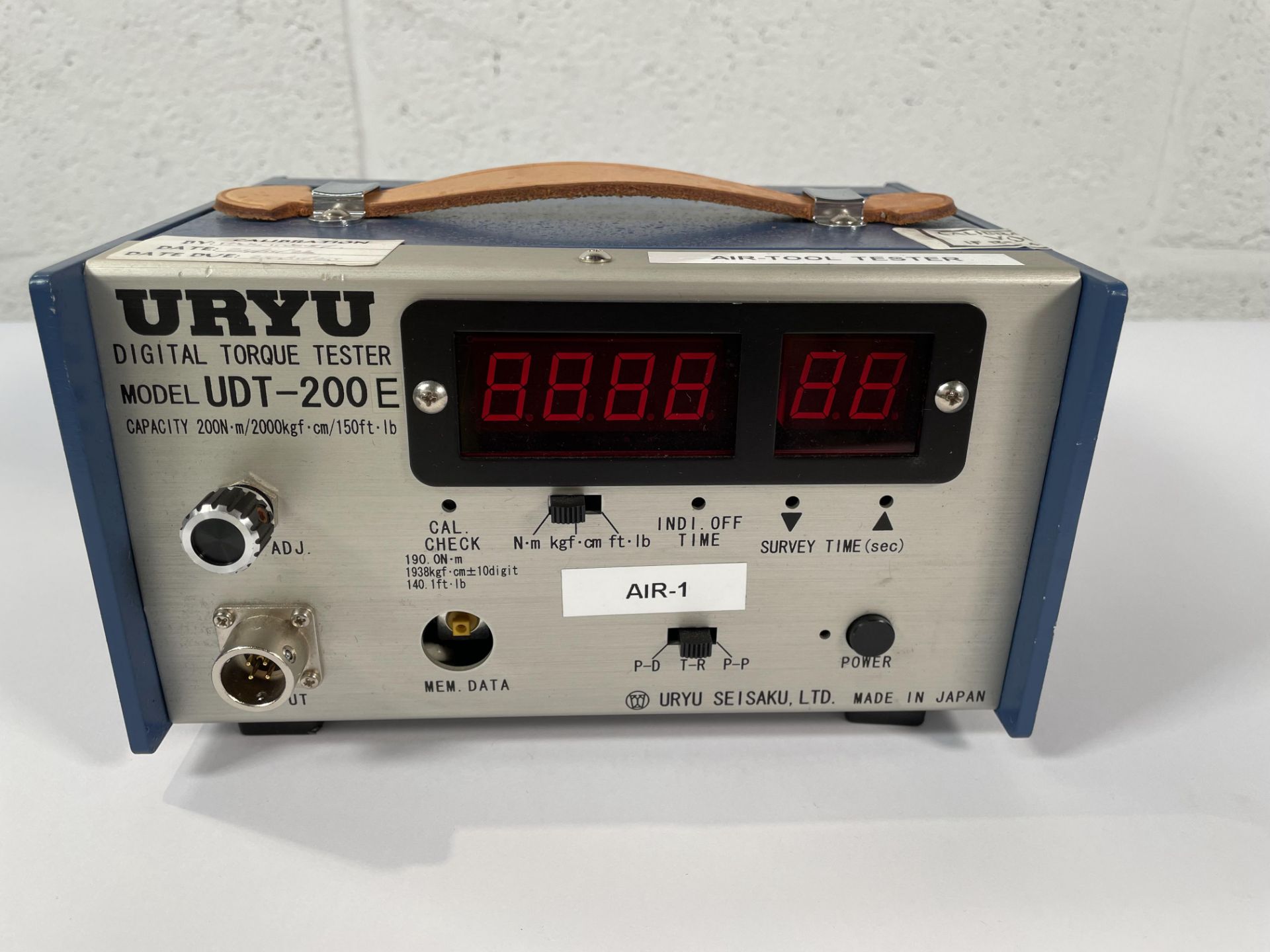 URYU Digital Torque Tester UDT-200 E - Pre-Owned - Last Calibration 24/11/22 (Unit only).