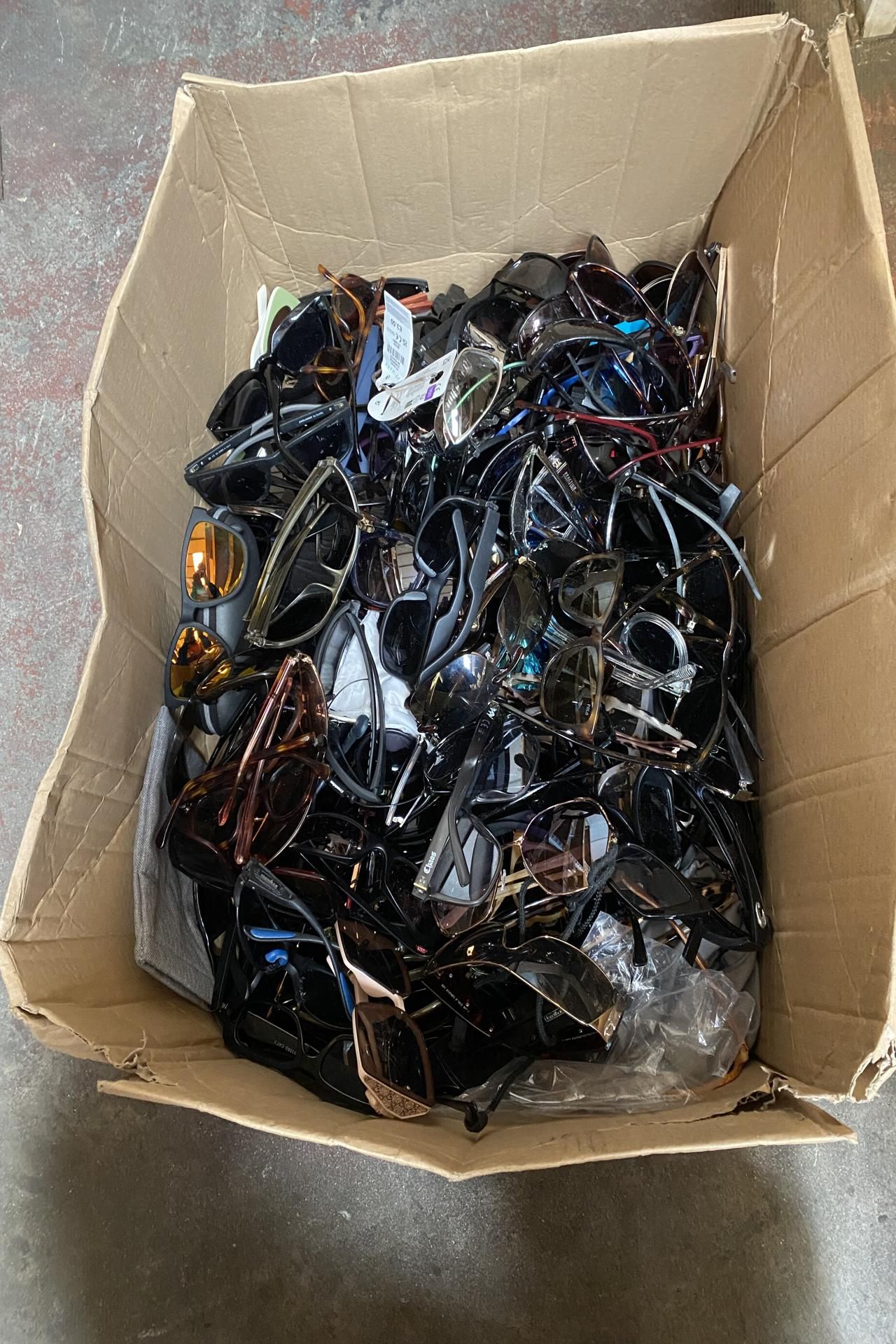 Box of Assorted Glasses/Sunglasses. Pre-Owned.