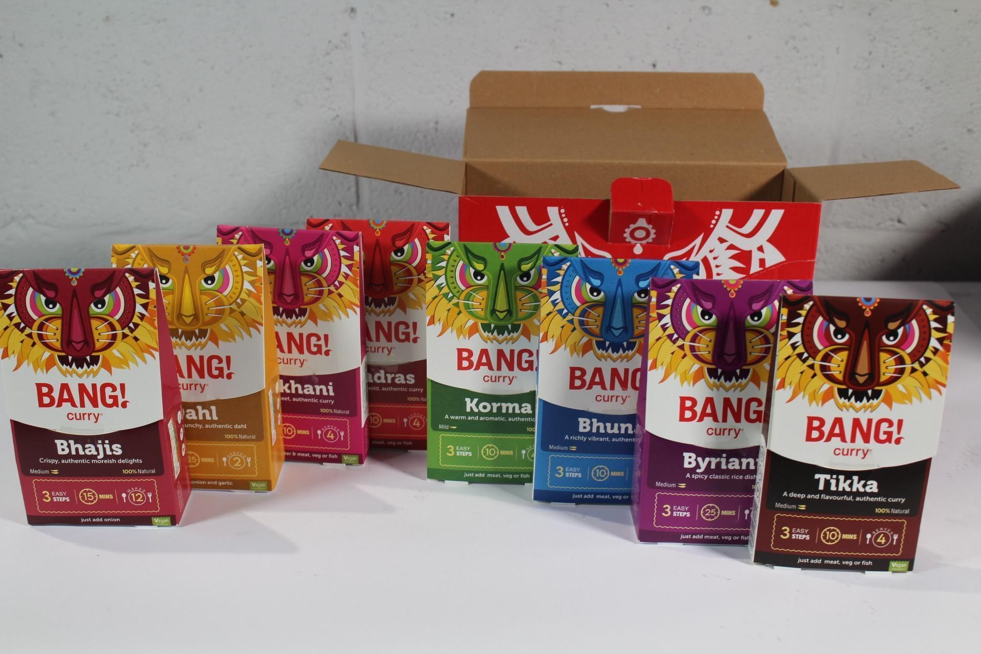 Sixteen Bang Curry - Curry Lover Gift Boxes - 8 Flavours: Tikka Masala, Jalfrezi, Butter Chicken (Ma