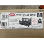 Keter 17198357 Bench/Storage Box - Graphite (viewing recommended).