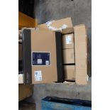 Four boxed as new Junction Box Weatherproof RAL7035 400 x 300 x 120mm Light Grey Steel IP66, MPN NLM