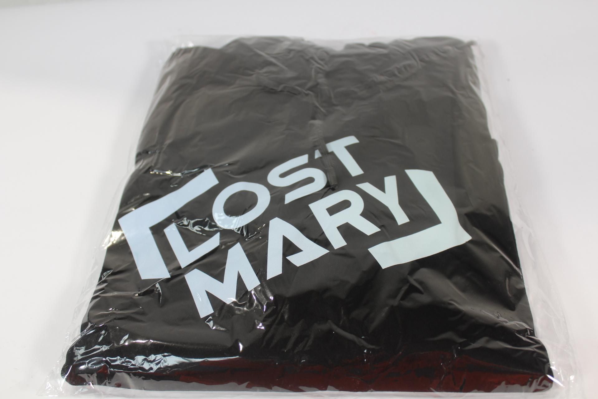 Ten Lost Mary Motif Black Hoodies. 5 x Large and 5 x X-Large.