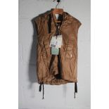 Max Mara Greengo Short Gilet Jacket in Beige Golden, Size UK 2. One Waist Drawstring Damaged, Viewin