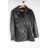 Andrew Marc Button-Up Leather Jacket, Women's - Black - Pre-Owned (S).
