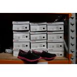 Twelve RedTag Running Shoes, Pink/Black, Mixed Sizes. Women's. Unworn with Boxes, Unworn
