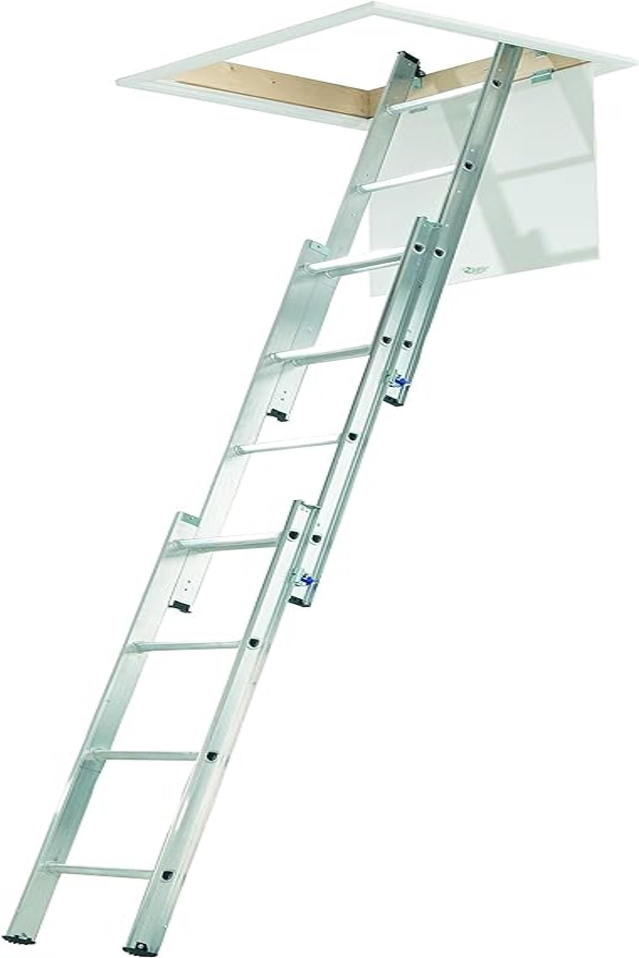 Abru 37000 3-Section Compact Aluminium Loft Ladder. As New.
